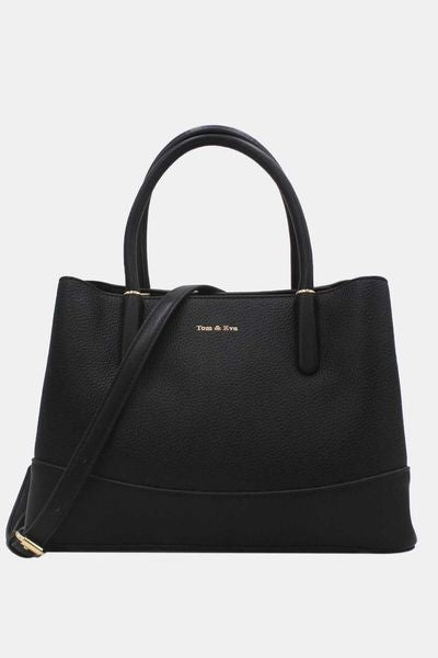 MED TEXTURED LEATHER EFFECT 6194-BLACK