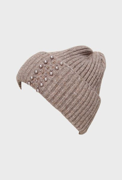 KNITTED HAT PEARL DETAIL CM-3790