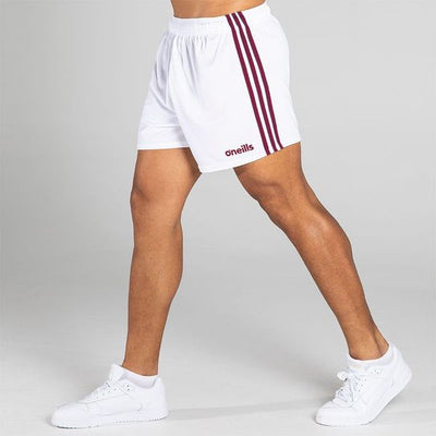 MOURNE SHORTS-MAROON WHITE