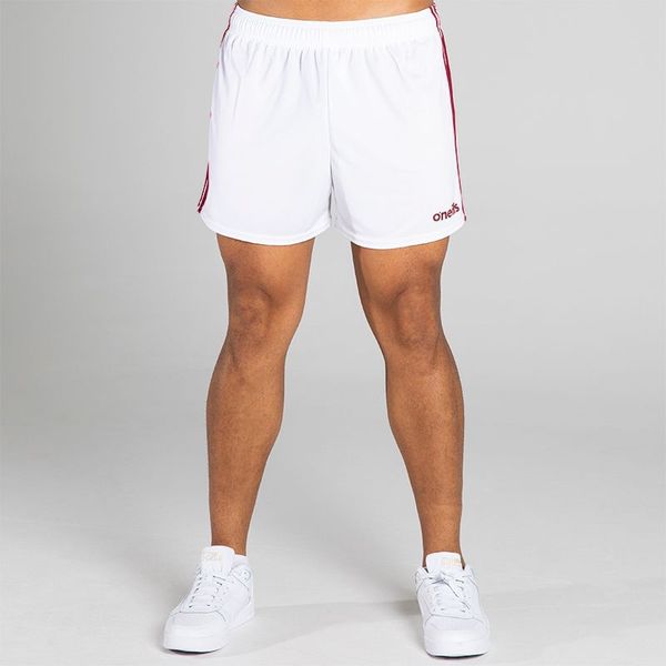 MOURNE SHORTS-MAROON WHITE
