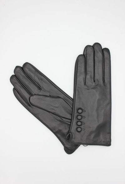 LADIES LEATHER GLOVES 17122-BLACK