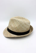 ITALIAN STRAW BLK RIBBON 14402 HOLO