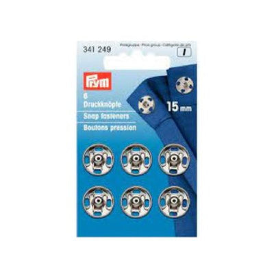 SNAP FASTENERS 15MM 341249-SILVER