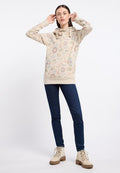 RAGWEAR  GRISELL PRINT HOODY 2421-30018-ECRU