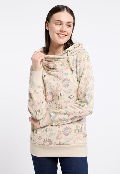 RAGWEAR  GRISELL PRINT HOODY 2421-30018-ECRU