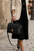 ITALIAN LEATHER HANDBAG CO20810-BLACK