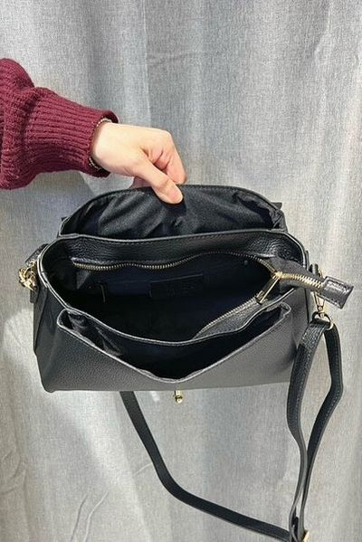 ITALIAN LEATHER HANDBAG CO20810-BLACK