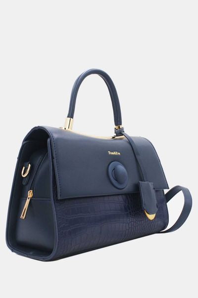 VINTAGE STYLE CROC EFFECT 5764-BLUE