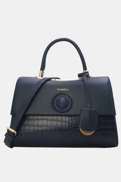 VINTAGE STYLE CROC EFFECT 5764-BLUE