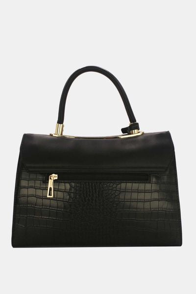 VINTAGE STYLE CROC EFFECT  5764-BLACK