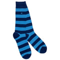 SWOLE PANDA SKY BLUE STRIPED BAMBOO SOCKS SP093