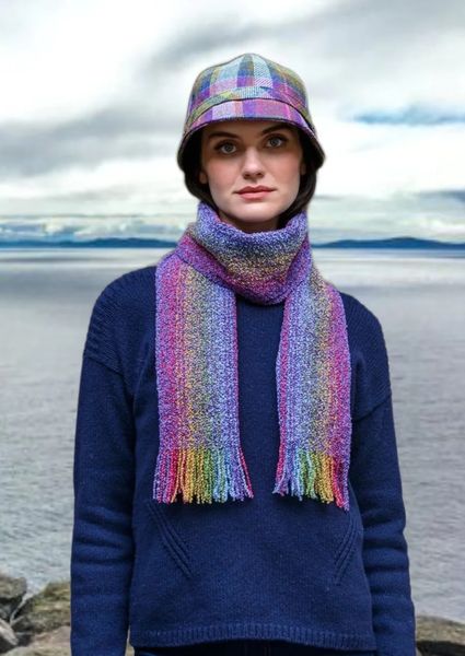 MUCROS WEAVERS  SKELLIG SCARF-PURPLE