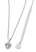 TIPPERARY CRYSTAL STERLING SILVER DIAMANTE HEART DROP PENDANT - 156425