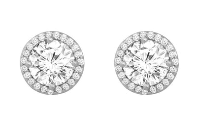 TIPPERARY CRYTSAL STERLING SILVER SIMPLE CZ EARRINGS 156531