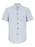 Drifters Mans Short Sleeve Shirt 15179 - Sky Blue, m