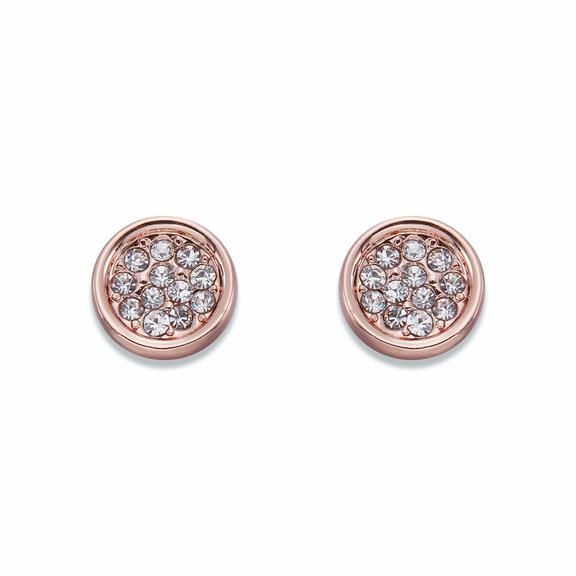 Crystals on Rose Gold Stud Earrings 2-82