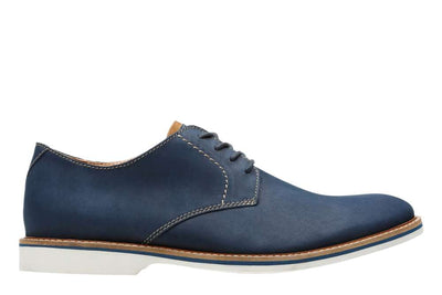 Clarks Mans Shoe Atticus Lace Navy - 8