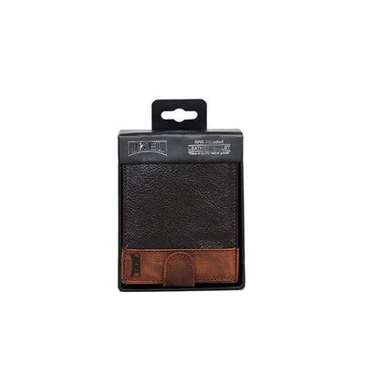 GENTS TWO TONE LEATHER WALLET JKL KBW-12-BROWN