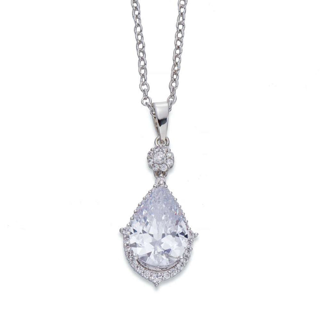 Shira Necklace Teardrop Pendant 3-72 - Diamond