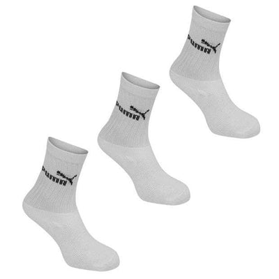 Puma Ankle Sports Sock 3 Pack - White, 9-11