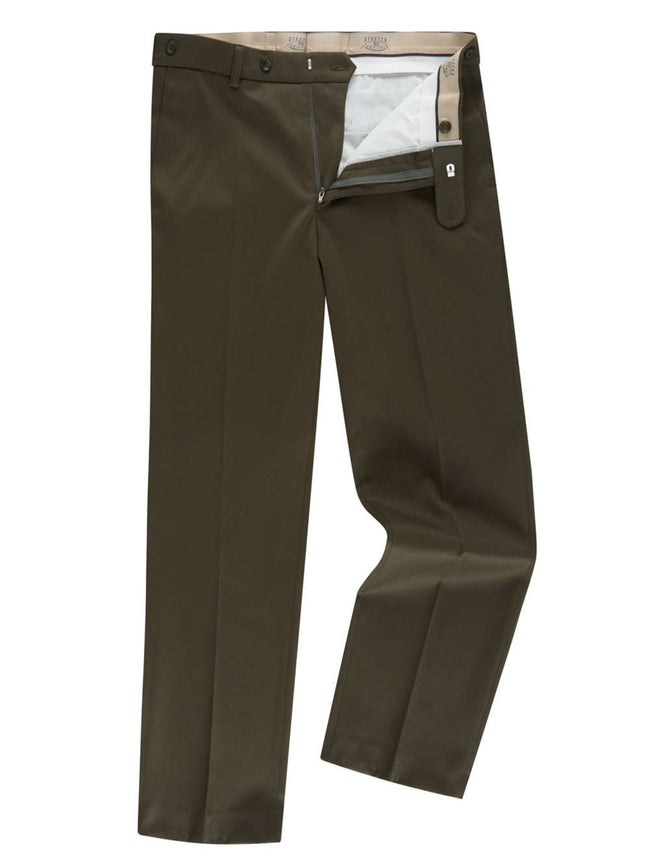 Douglas & Grahame County Wool Mix Cavalry Twill Trousers - Green Reg, 36