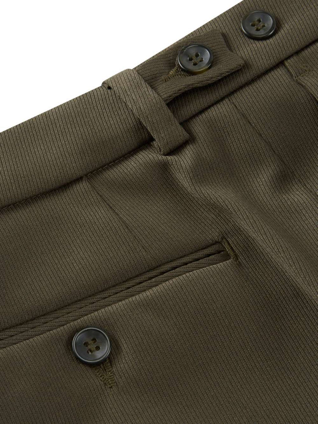 Douglas & Grahame County Wool Mix Cavalry Twill Trousers - Green Reg, 40