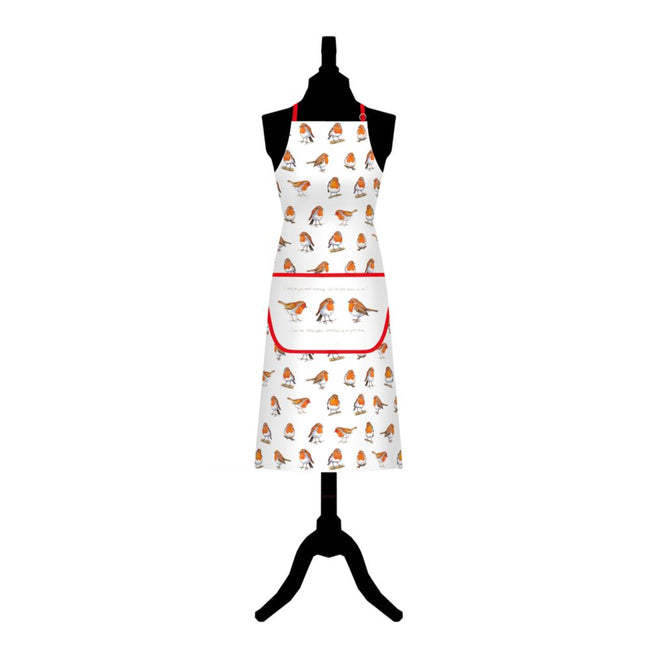 Little Red Robins Cotton Apron 564CA