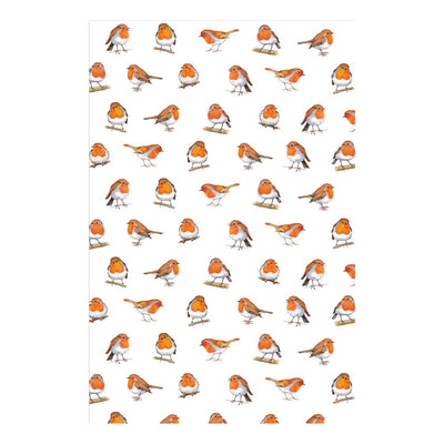 Little Red Robins Cotton Tea Towel 564C