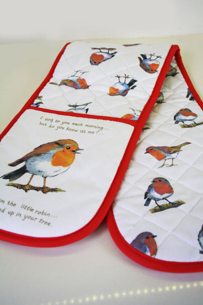 Little Red Robins Double Ovenglove 564OV