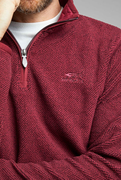 ERRILL 1/2 ZIP TEXTURED FLEECE 18759 / 19085-CHERRY