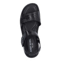 DEBRA 58 DOUBLE VELCRO SANDAL 76758-BLACK