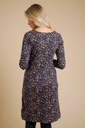 DELRAY ORGANIC DRESS 19461-NAVY
