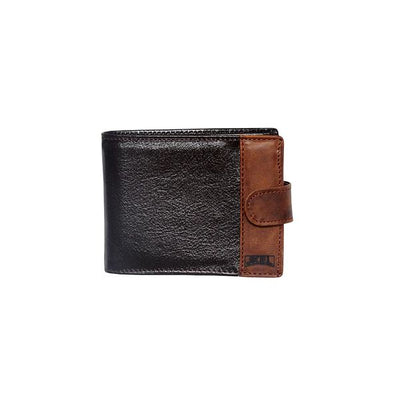 GENTS TWO TONE LEATHER WALLET JKL KBW-12-BROWN