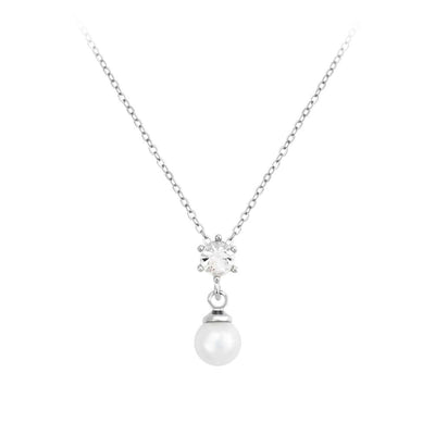 Shira Necklace Pearl Crystal 309-63