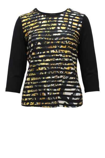 Lebek Ladies 3/4 Sleeve Top 38380019 - Multi Color, 16