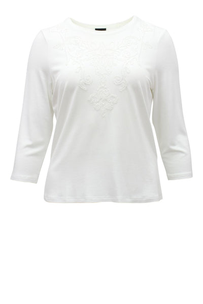 Lebek Ladies 3/4 Sleeve Top Cream