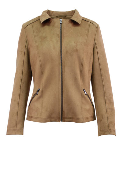 Lebek Ladies Jacket Zipped Camel