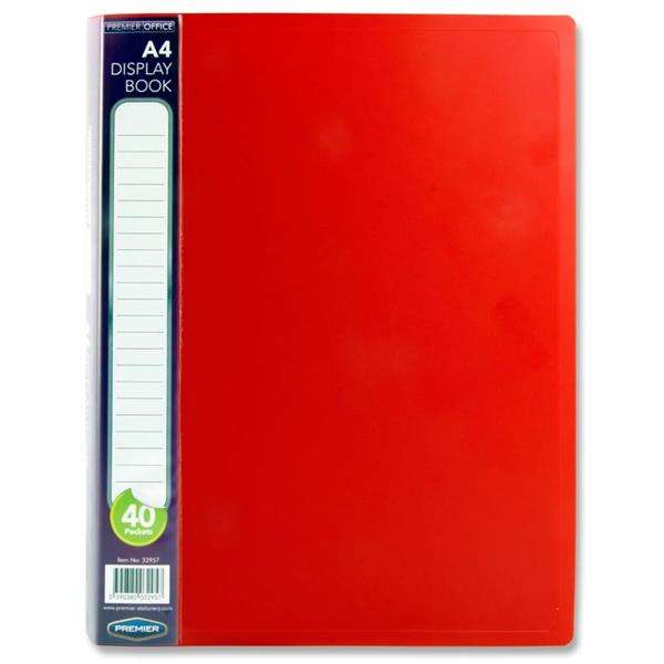 Display Book 40 Pages A4 - Red