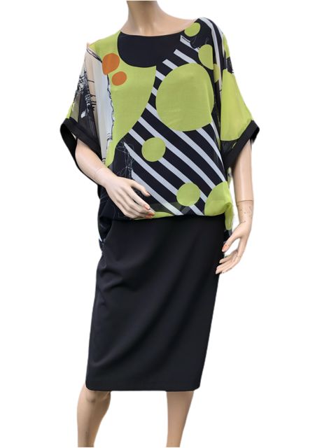Personal Choice Ladies Dress, No Sleeve With Cape Effect
