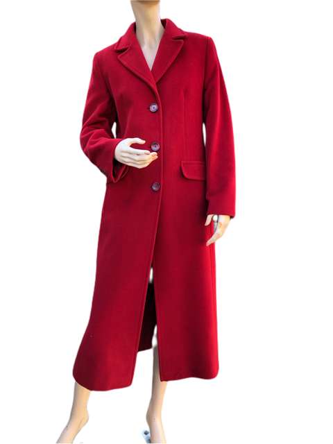 Lebek Ladies Wool Coat 30057729 - Red, 12