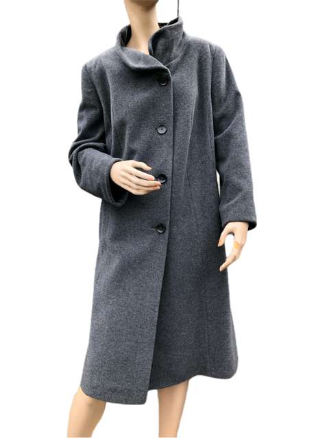 Lebek Ladies Wool Coat 10090018 - Grey, 18