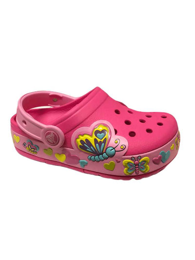 Crocs Girls Butterfly Clog - Pink Cerise, 8
