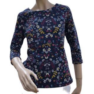 Weird Fish Ladies Top Pinto - Navy, 10