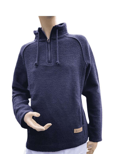 Weird Fish Ladies Classic Macaroni 1/4 Zip - Navy, 10