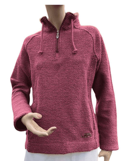 Weird Fish Ladies Classic Macaroni 1/4 Zip - Navy, 12