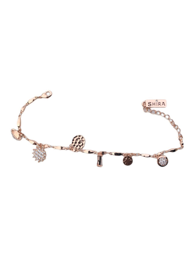CHARM BRACLET SUN & PLANETS 2-308-ROSE GOLD