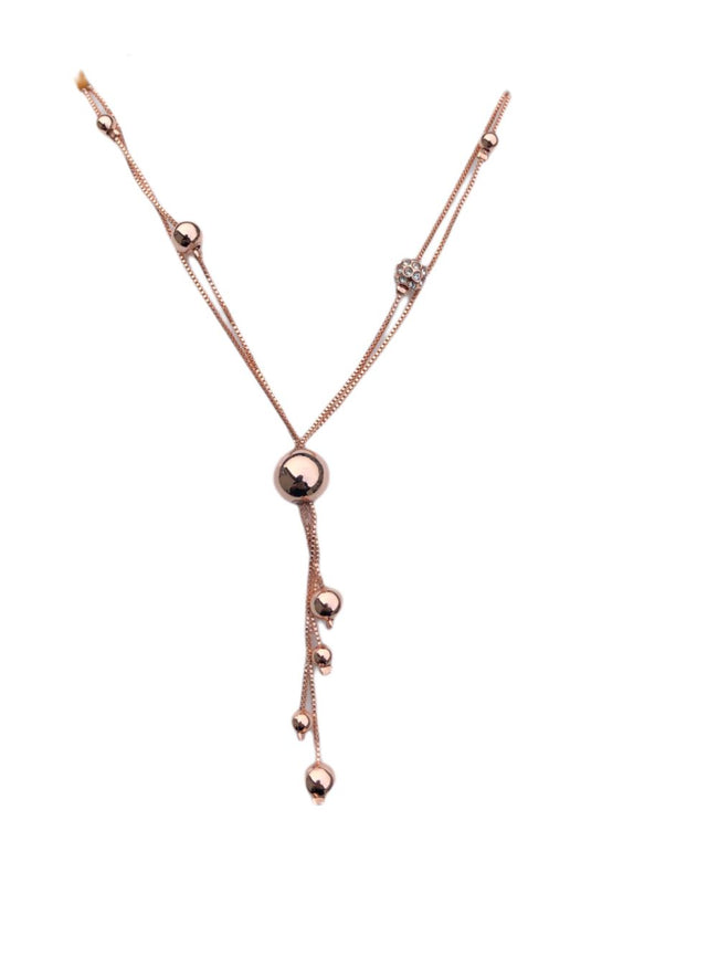 ROSE GOLD BALL NECKLACE 97-63