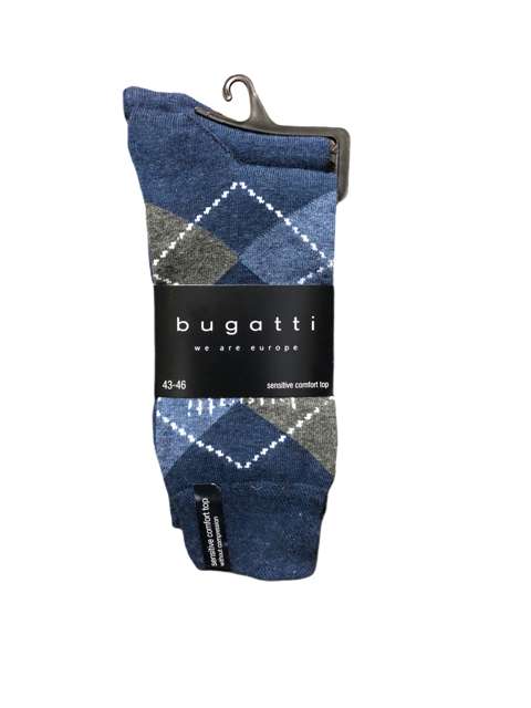 Bugatti Mens Socks Diamonds Blue