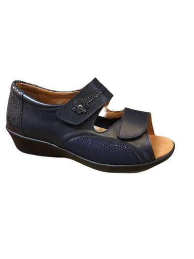 Softmode Stacey Sandal With Heel Extra Wide - Navy, 37