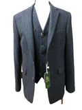 Tweed Wool Jacket & Waistcoat Art 7070 - Denim, 38